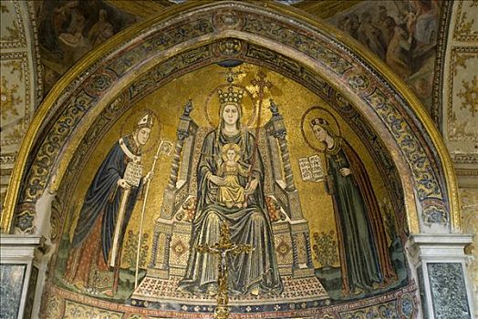 镶嵌图案,中央教堂,大教堂,那不勒斯,历史,中心,坎帕尼亚区,意大利