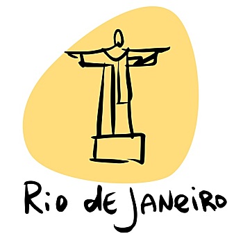 里约热内卢,巴西,雕塑,耶稣