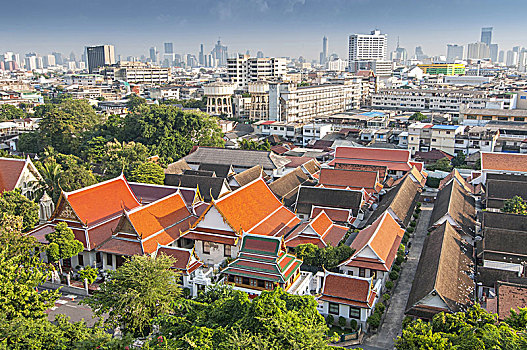 风景,曼谷,寺院,金色,圣殿山,泰国