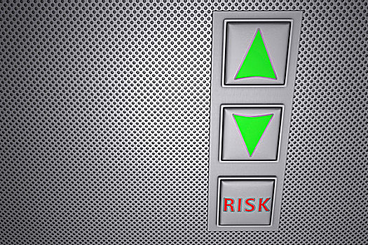 电梯,遥远,绿色,箭头,展示,向上,红色,危险,按键
