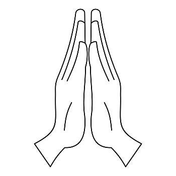 祈祷,象征,轮廓,插画,矢量