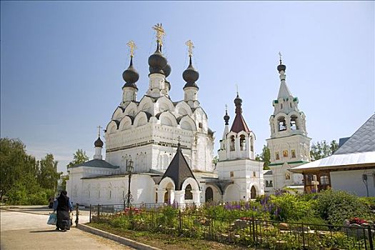 圣三一大教堂,寺院,花园,俄罗斯