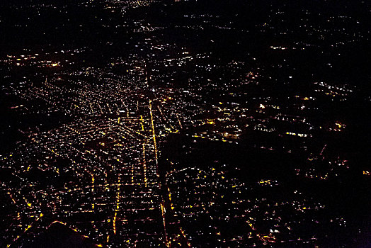 夜景,哈瓦那,客机,古巴,马坦萨斯,中美洲