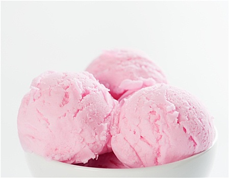 粉色,冰淇淋,碗,留白,上面