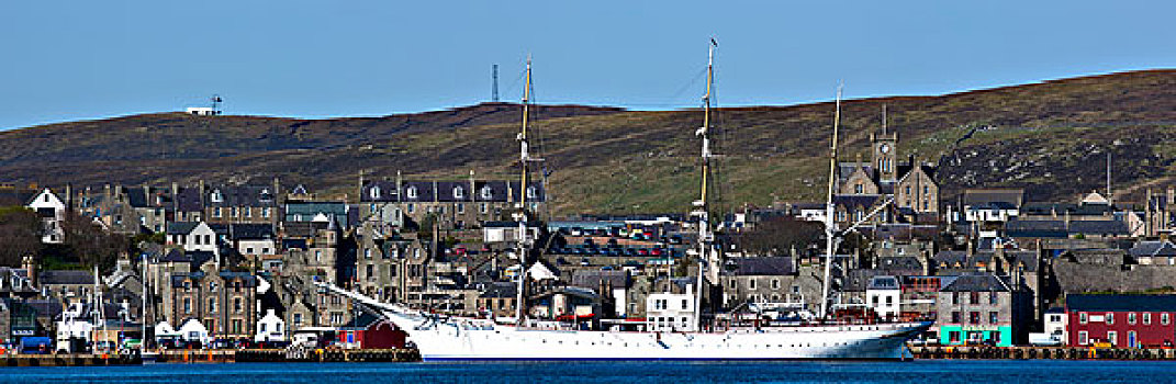 大,船,港口,设得兰群岛,苏格兰