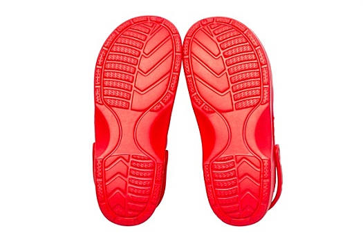 红色,橡胶,鞋