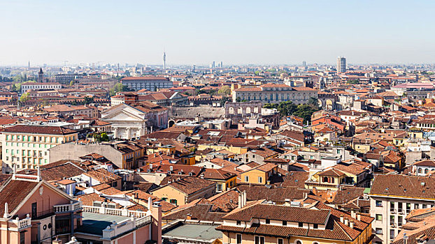 俯视,城市,竞技场,维罗纳