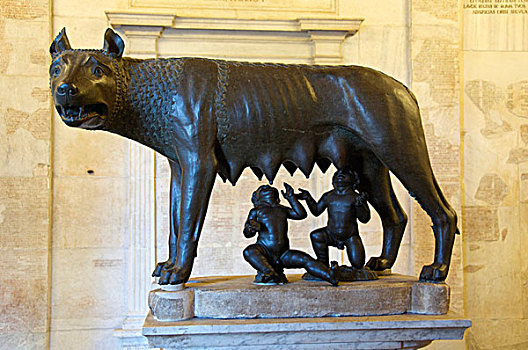 伊特鲁里亚式的,青铜,雕塑,卡匹多利尼博物馆,卡皮托利尼山,罗马,意大利,欧洲