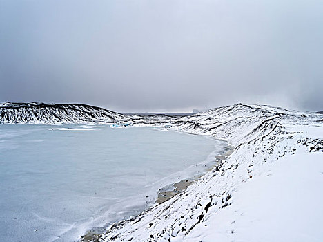 冰河,瓦特纳冰川,国家公园,冬天,风景,上方,结冰,湖,冰碛,斯堪的纳维亚,冰岛,大幅,尺寸