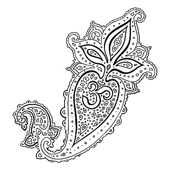 佩斯利螺旋花纹,种族,装饰,象征