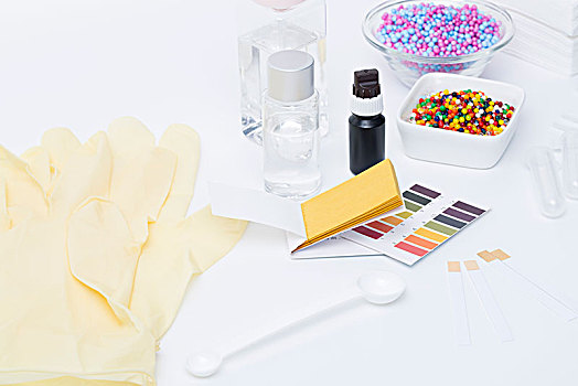 化妆品化学成分检测工具套装,护肤安全,科学试验,ph试纸,测量仪,橡胶手套等