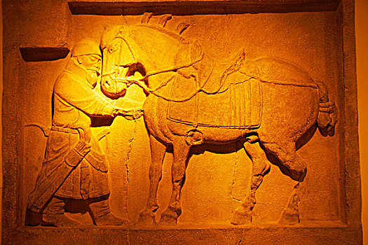 古代中国,浮雕马