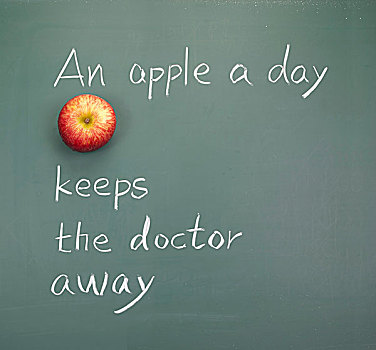 苹果,白天,医生,文字,黑板