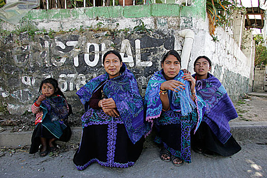 玛雅,土著人,文化,高地,人,女人,恰帕斯,墨西哥,十二月,2007年