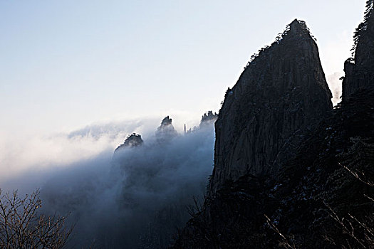 安徽,黄山,雪景