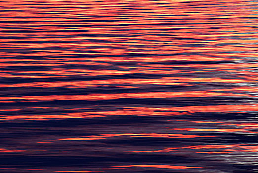 波纹,水面,日落,瑞典