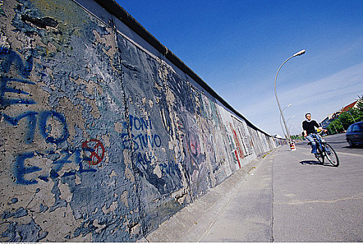 老,局部,柏林墙,柏林,德国