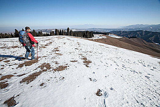 登山者,雪山