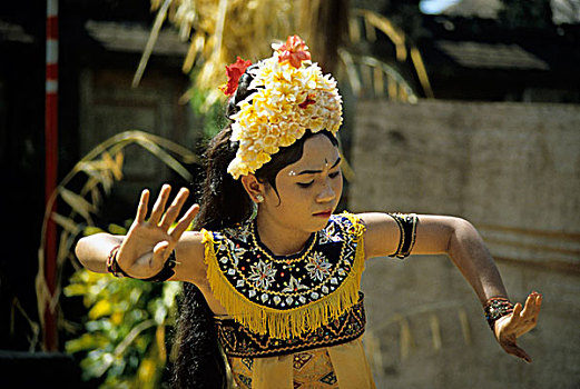 印度尼西亚,巴厘岛,跳舞,特写