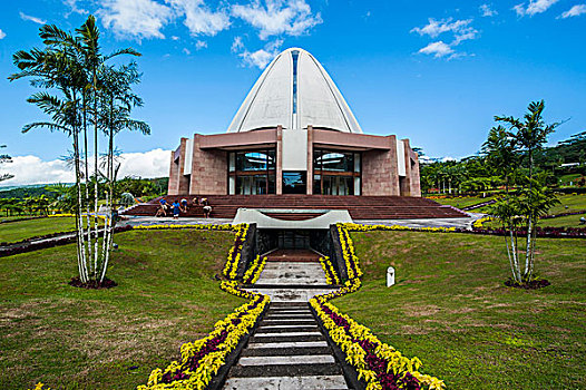 公园,巴哈教堂,宗教建筑,乌波卢岛,萨摩亚群岛,南太平洋