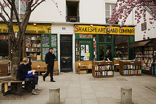 书店,左边,银行,巴黎,欧盟