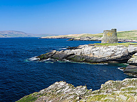 岛,苏格兰,一个,最好,保存,铁器时代,建筑,欧洲,大幅,尺寸