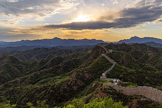 金山岭长城风景区,长城夕照