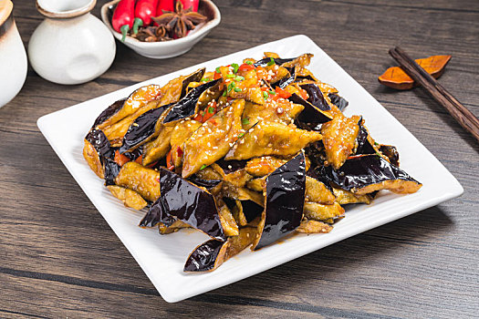 中式家常菜肴风味烧茄子