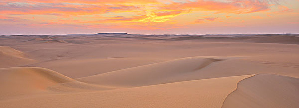 沙丘,黎明,利比亚沙漠,撒哈拉沙漠,埃及,非洲