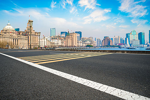 上海浦东建筑景观和城市道路
