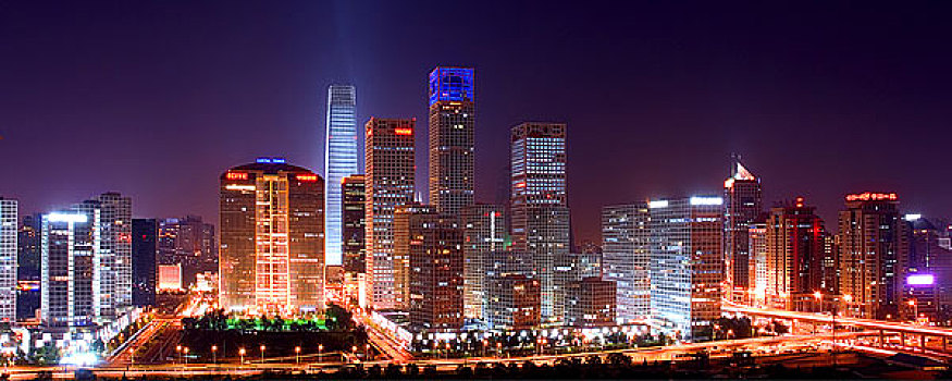 北京cbd建外soho夜景