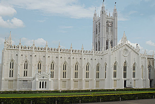 建筑,大教堂,加尔各答,西孟加拉,印度