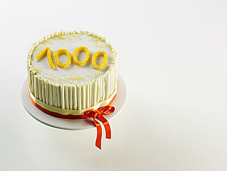 白色,周年纪念,蛋糕,数字