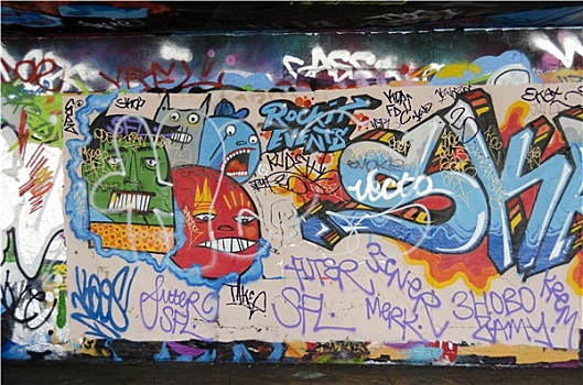 伦敦,涂鸦,溜冰场