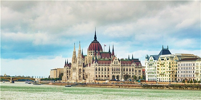 全景,国会大厦,布达佩斯