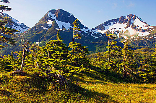 美国,阿拉斯加,山景