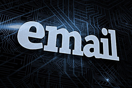 电子邮件,未来,黑色,蓝色背景