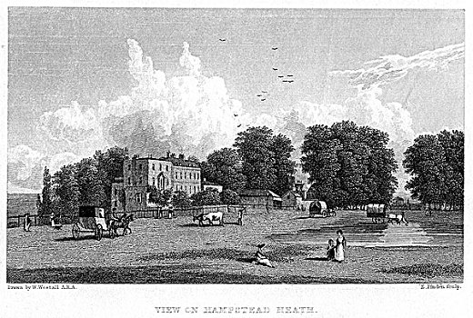 景色,汉普斯泰德石南园,伦敦,19世纪