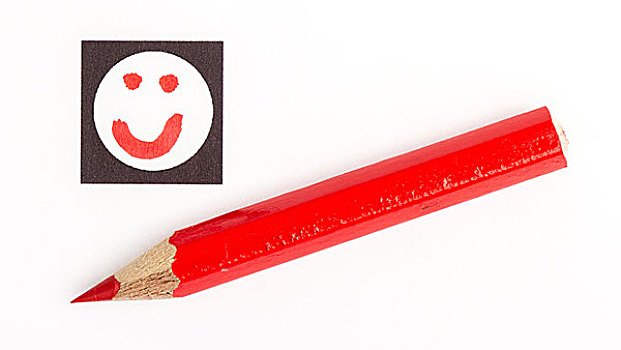 红色,铅笔,选择,右边,心情,厌恶