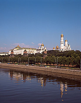 俄罗斯,莫斯科,克里姆林宫,莫斯科河