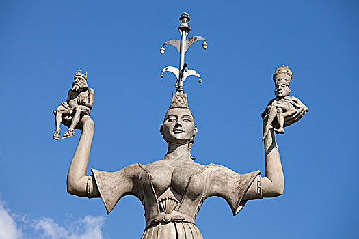 因佩里亚,雕塑,拿着,教皇,帝王,港口,康士坦茨湖,康斯坦茨,巴登符腾堡,德国,欧洲