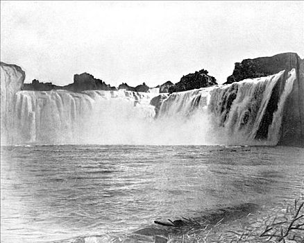 瀑布,爱达荷,美国,1893年,艺术家