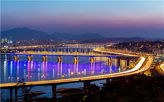 河,桥,首尔