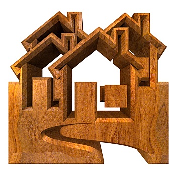 房子,象征,木头