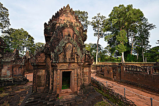 女王宫,庙宇,收获,柬埔寨,亚洲