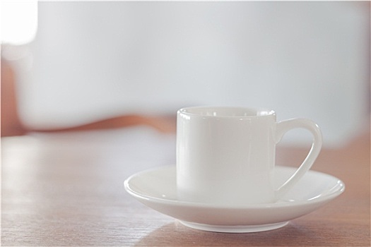 迷你,牛奶咖啡,杯子,木桌子