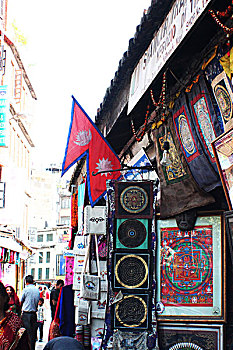 手工艺尼泊尔唐卡宗教加德满都工艺品旗帜泰米尔街区
