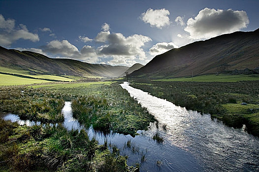 英格兰,坎布里亚,山谷,风景