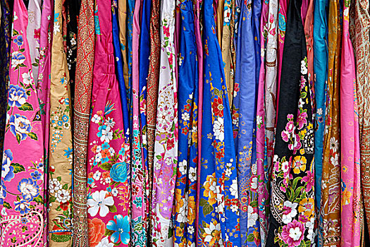 彩色,裙子,销售,唐人街,新加坡,四月,2007年
