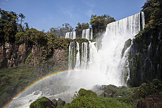 伊瓜苏,瀑布,彩虹,伊瓜苏国家公园,波多黎各,阿根廷,南美